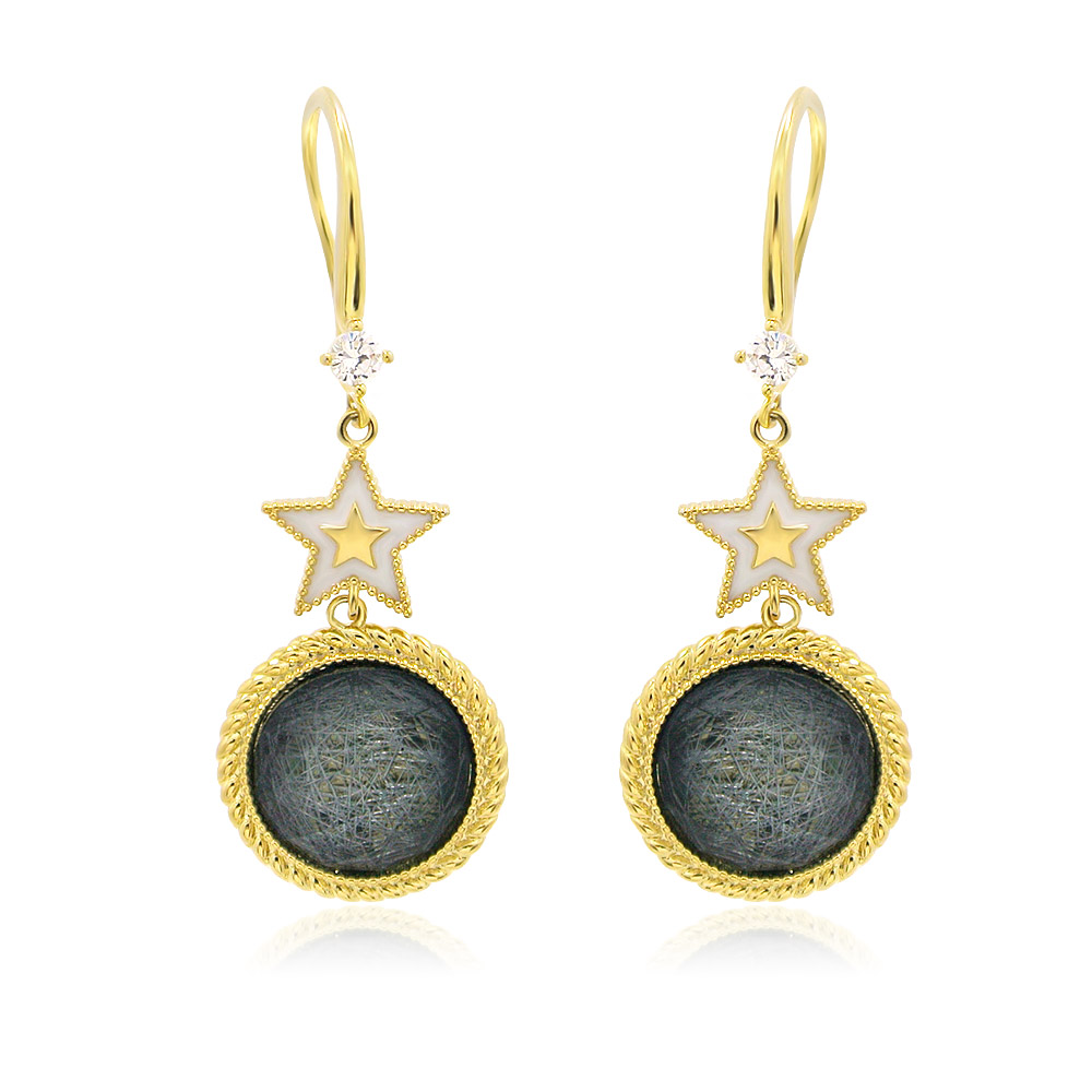 Star Iridescent Resin Earrings